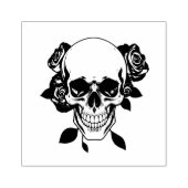 Skull and Roses Stamp Gummistempel (Prägung)