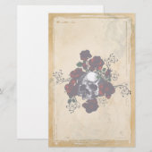 Skull and Roses Tattoo Style Goth Art Briefpapier (Vorne/Hinten)