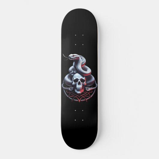 Skull and Snake Gothic Skateboard (Vorderseite)
