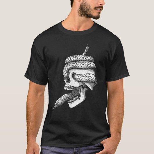 Skull and Snake Ideas for Goth Emo Men Women T-Shirt (Vorderseite)