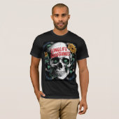 Skull and Sunflower Graphic T - Shirt Design for M (Vorne ganz)