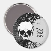 Skull and Tree Classic Round Sticker Magnet (Vorderseite/Rückseite)