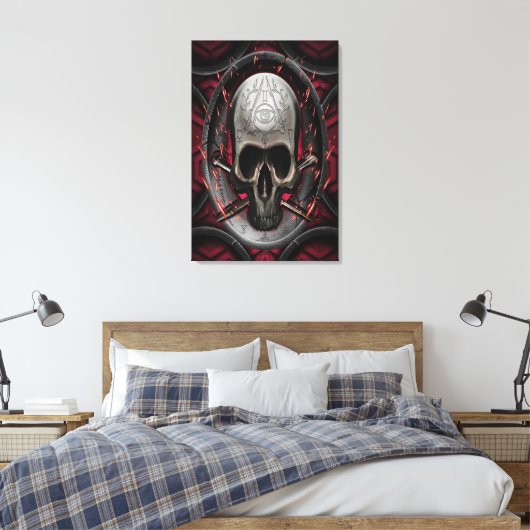 Skull Ars longa Vita brevis Leinwanddruck (Insitu (Schlafzimmer))