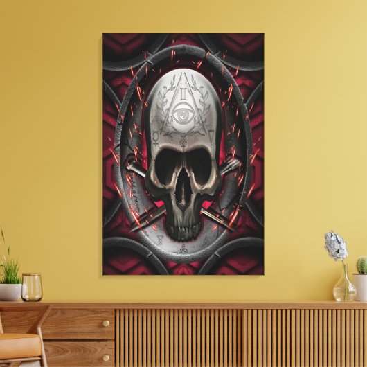 Skull Ars longa Vita brevis Leinwanddruck (Insitu (Wohnzimmer))