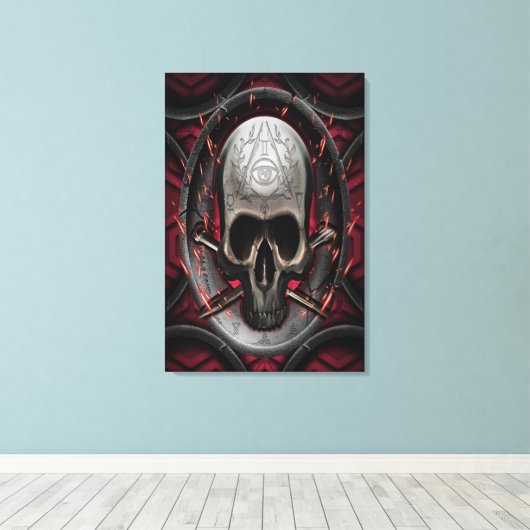 Skull Ars longa Vita brevis Leinwanddruck (Insitu (Holzboden))