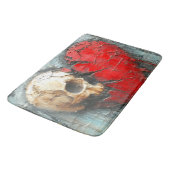 Skull Art Badematte (Schrägansicht)