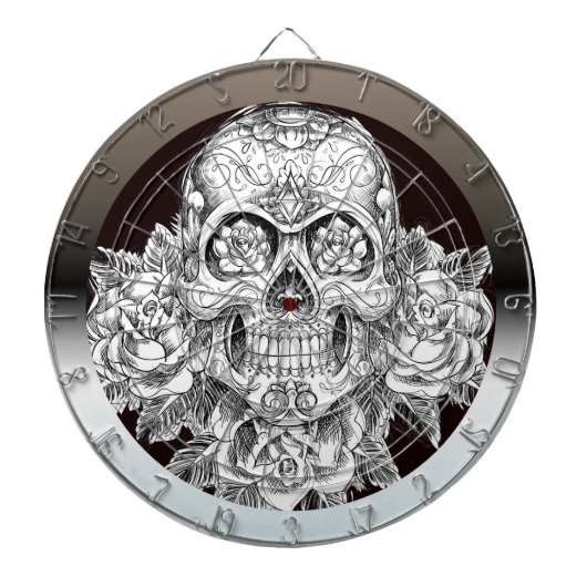 SKULL Art Dartboard Dartscheibe (vorne)