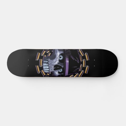 Skull Art Design Skateboard (Horizontal)