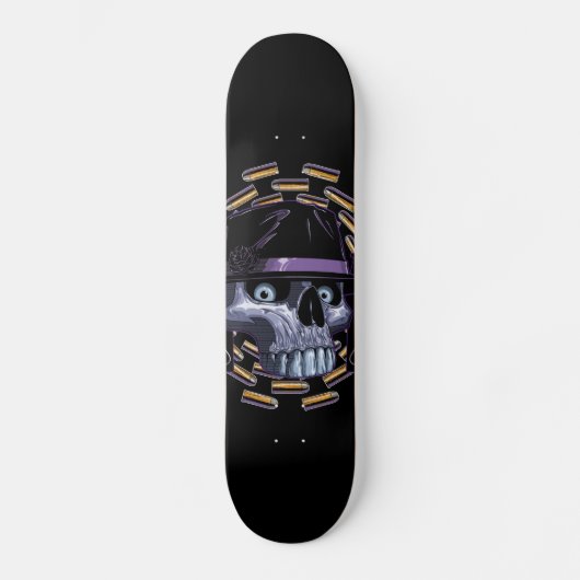 Skull Art Design Skateboard (Vorderseite)