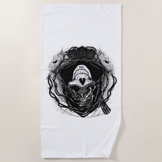 Skull Art Design Strandtuch (Vorderseite)