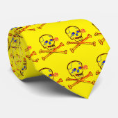 Skull Art Dia de los Muertos Calavera Yellow Krawatte (Gerollt)
