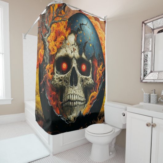 Skull Art Duschvorhang (Beispiel)