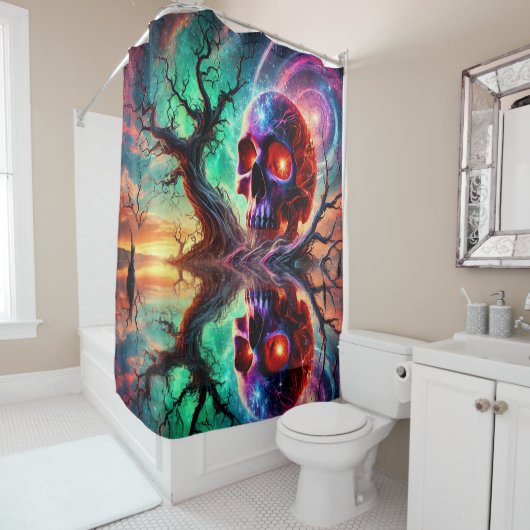 Skull Art Duschvorhang (Beispiel)