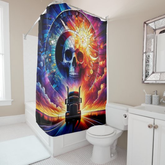 Skull Art Duschvorhang (Beispiel)