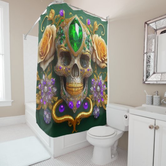 Skull Art Duschvorhang (Beispiel)