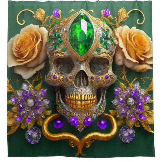 Skull Art Duschvorhang (Vorderseite)