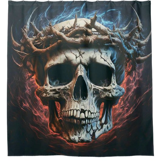 Skull Art Duschvorhang (Vorderseite)