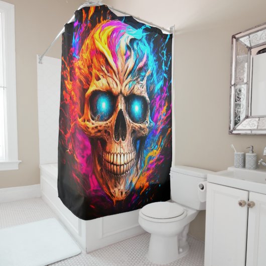 Skull Art Duschvorhang (Beispiel)