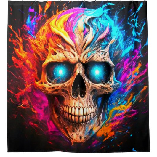 Skull Art Duschvorhang (Vorderseite)