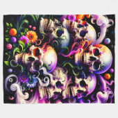 Skull Art Fleecedecke (Vorderseite (Horizontal))