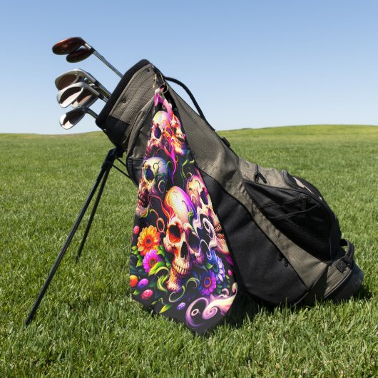 Skull Art Golfhandtuch (Gras)