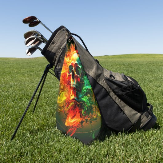 Skull Art Golfhandtuch (Gras)