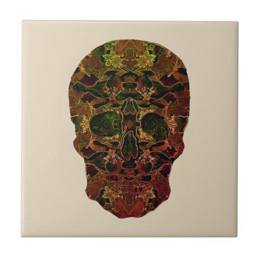 Skull Art Keramik Foto Tile Fliese (Vorderseite)