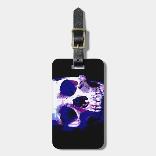 Skull Artwork Gepäckanhänger (Vorderseite vertikal)