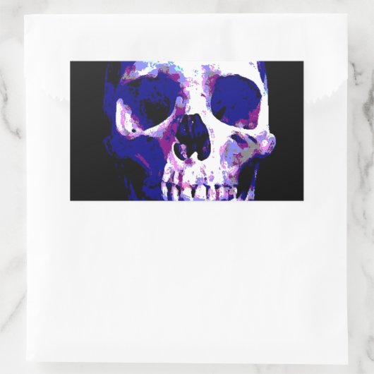 Skull Artwork Rechteckiger Aufkleber (Tasche)