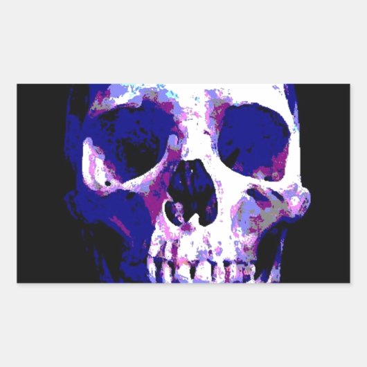 Skull Artwork Rechteckiger Aufkleber (Vorderseite)
