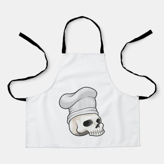 Skull as Cook with Chef hat Schürze (Vorderseite)
