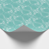 Skull auf dem Aquamarinen Umschlagpapier Geschenkpapier (Ecke)