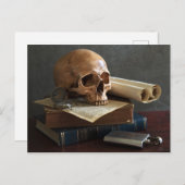 Skull auf der Postkarte Bücher (Vorne/Hinten)