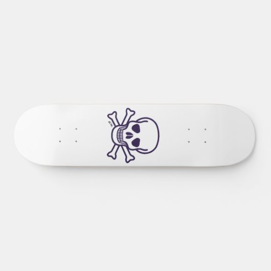 Skull auf Knochen Skateboard (Horizontal)