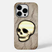 Skull auf Papiertextur Hintergrund Case-Mate iPhone Hülle (Rückseite)