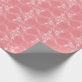 Skull auf rosa Wrapping Paper Geschenkpapier (Ecke)