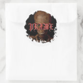 Skull-Aufkleber Runder Aufkleber (Tasche)