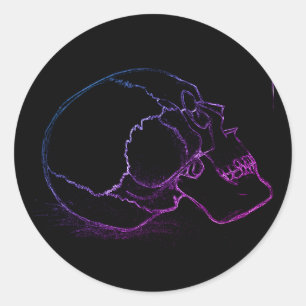 Skull-Aufkleber Runder Aufkleber