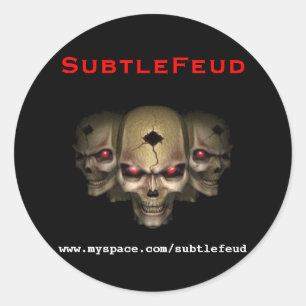 Skull-Aufkleber Runder Aufkleber