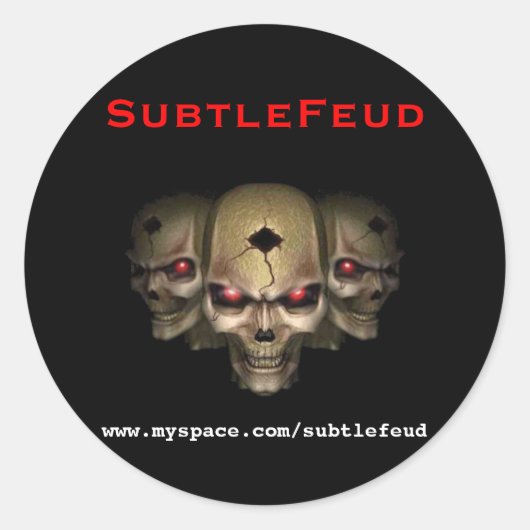 Skull-Aufkleber Runder Aufkleber (Vorderseite)