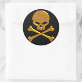 Skull-Aufkleber Runder Aufkleber (Tasche)