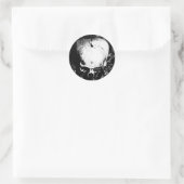 Skull-Aufkleber Runder Aufkleber (Tasche)