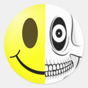 Skull-Aufkleber Runder Aufkleber