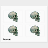 Skull aus dem Profil Rechteckiger Aufkleber (Blatt)