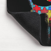 Skull Autismus Bewusstsein T-Shirt Mama Vater Kind Mousepad (Ecke)