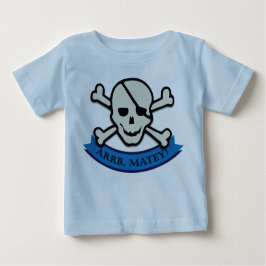Skull - Baby Blue Fine Jersey T - Shirt