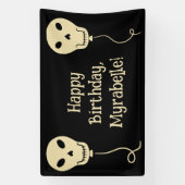 Skull Balloon Goth Birthday Party Banner (Vertikal)