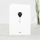 Skull Balloons Personalisiert Goth Geburtstag Karte (Rückseite)