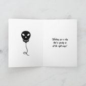 Skull Balloons Personalisiert Goth Geburtstag Karte (Innenseite)