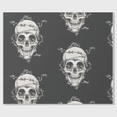 Skull Barbed Wire Geschenkpapier (Flach)